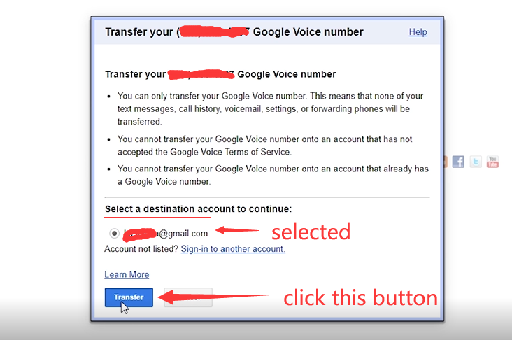 How to Transfer Google Voice Number to another Gmail? 53