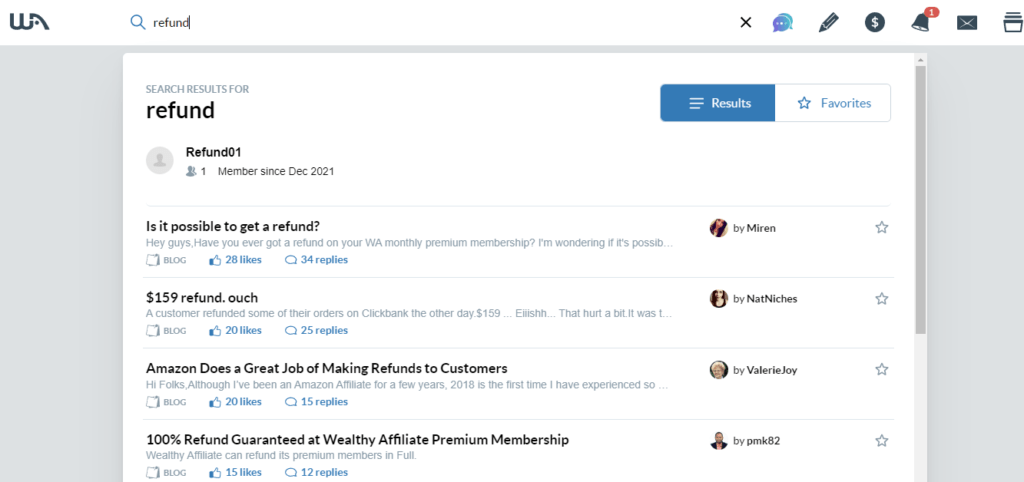 Refund - Wealthy Affiliate Review