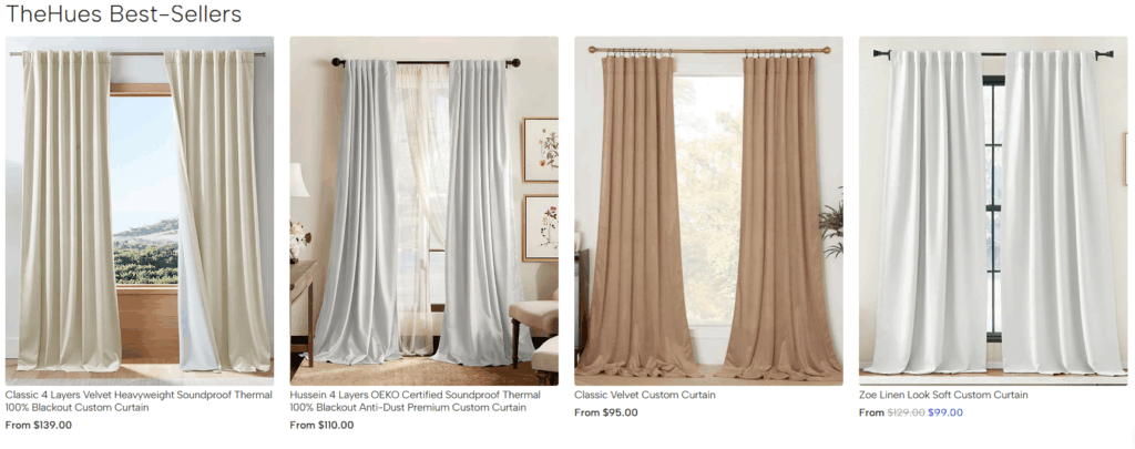 Best Custom Curtains on TheHues | Blackout, Soundproof & Luxury Drapes