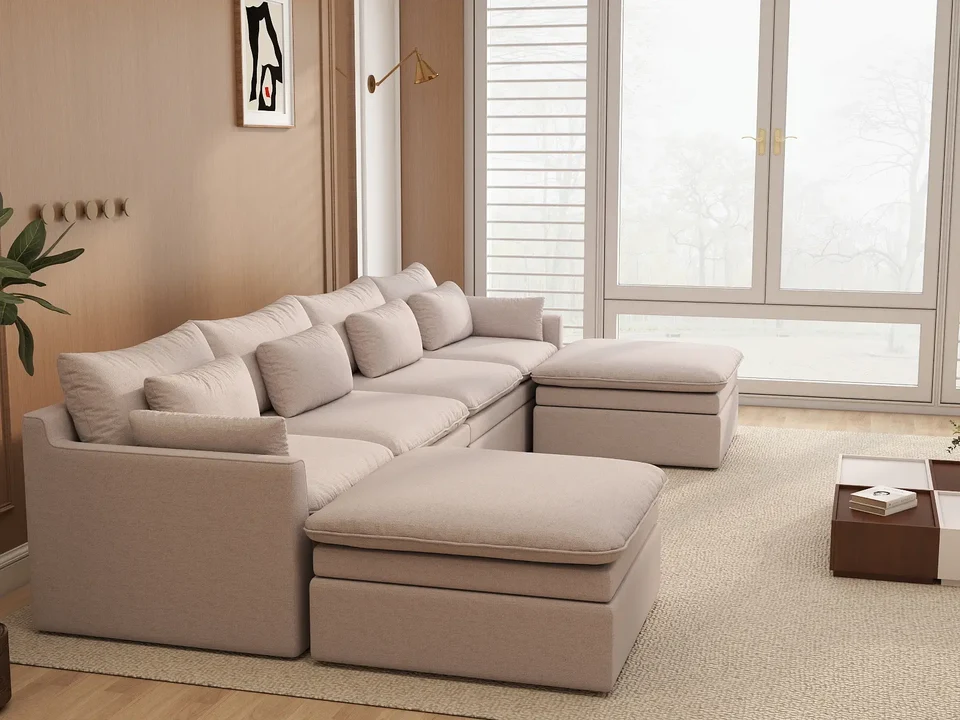 Deluxe Cloud 3-Seater L-Shaped Sectional Review: Ultimate Comfort & Smart Storage 4 Deluxe Cloud 3-Seater L-Shaped Sectional Review