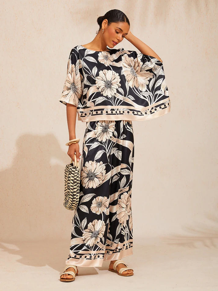 How to Style a Satin Batwing Top