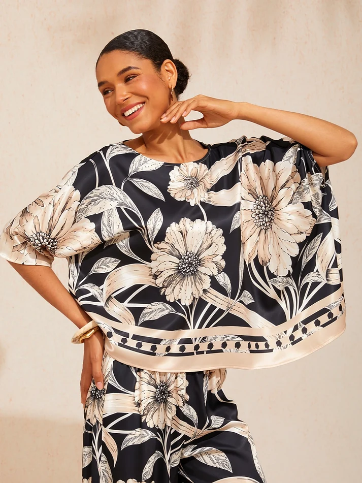 How to Style a Satin Batwing Top