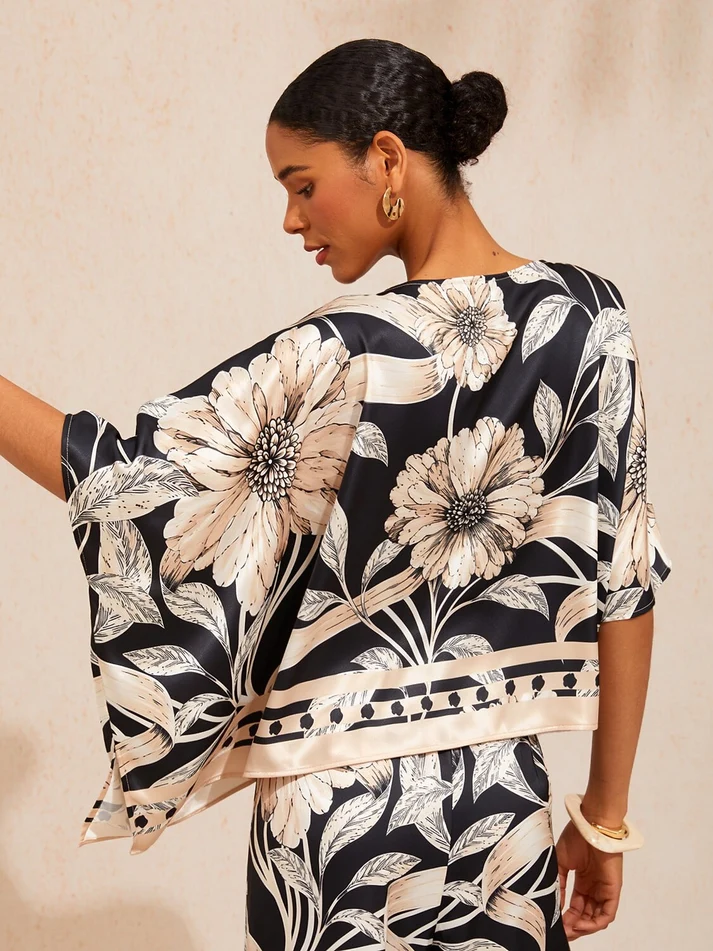 How to Style a Satin Batwing Top