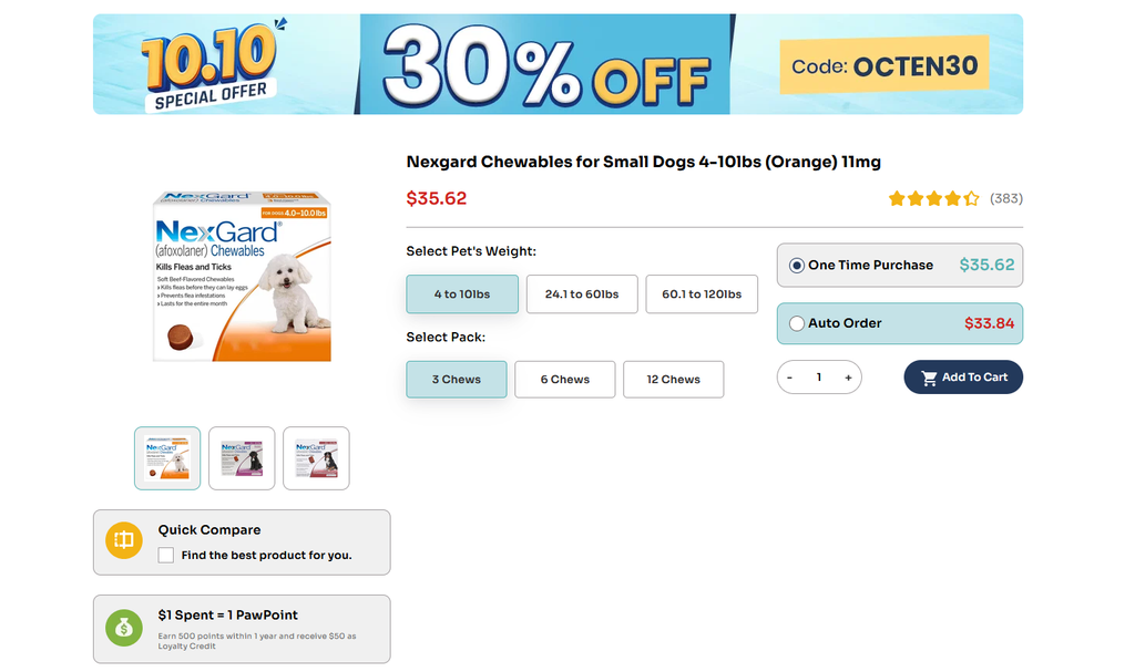 NexGard for Dogs Deal: 30% Off + Free Shipping at PetCareSupplies